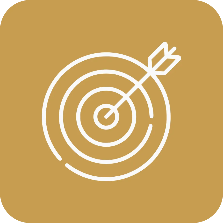 Target Icon with Gold Background